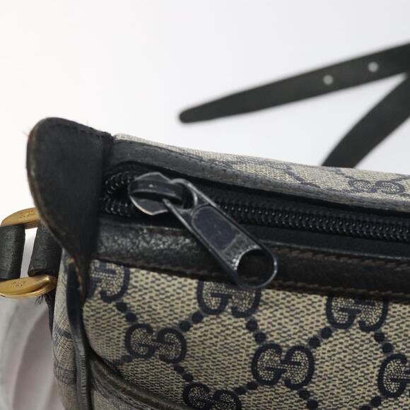 GUCCI GG Supreme Sherry Line Bag Pvc Navy Gold Red 89 02 032 - Picture 15 of 16